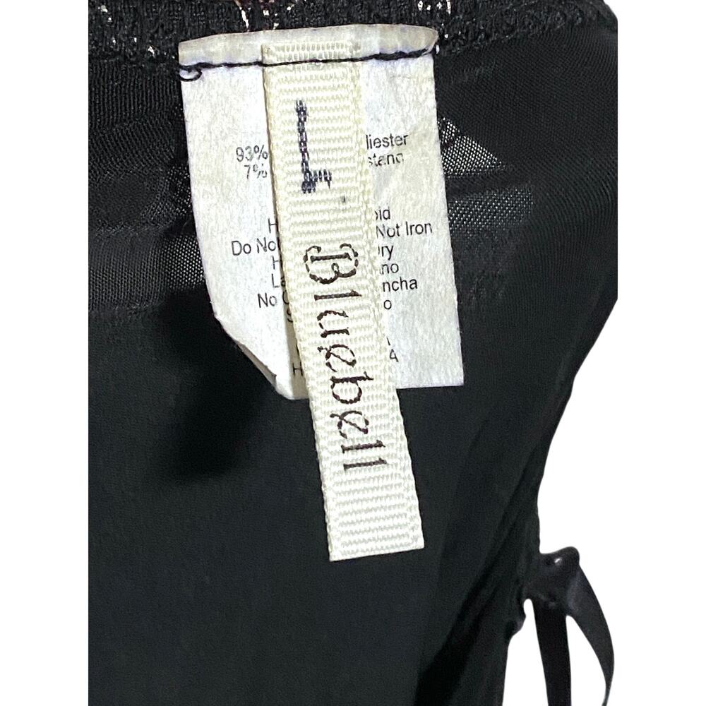 Bluebell Y2K Slinky Slip Dress L Cowl Neck Asymmetrical HOCO Mob Wife Grunge - Picture 6 of 7